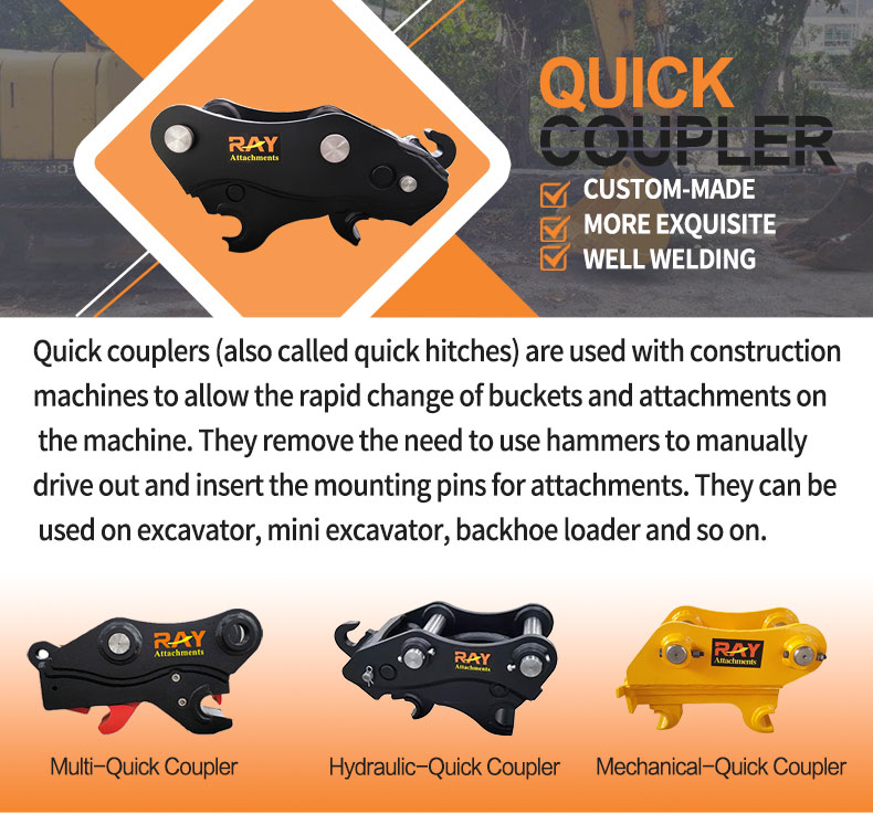 quick hitch mini excavator Быстрая сцепка